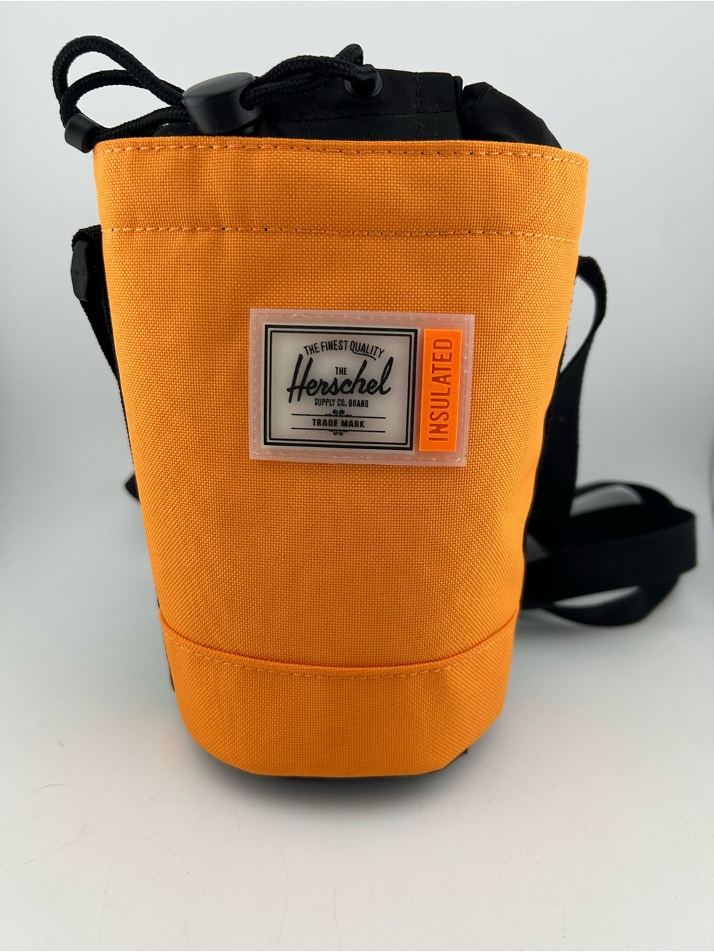 Herschel Supply Company Orange and Black Insulated Bottle Pouch
